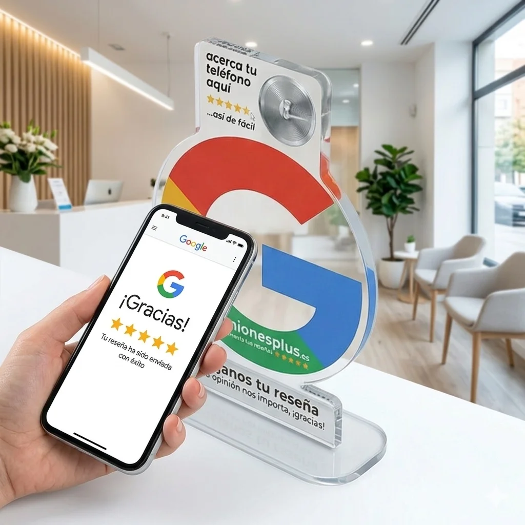 Expositor NFC de metacrilato premium