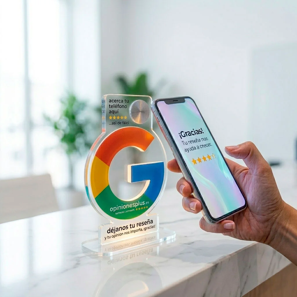Expositor NFC de metacrilato premium
