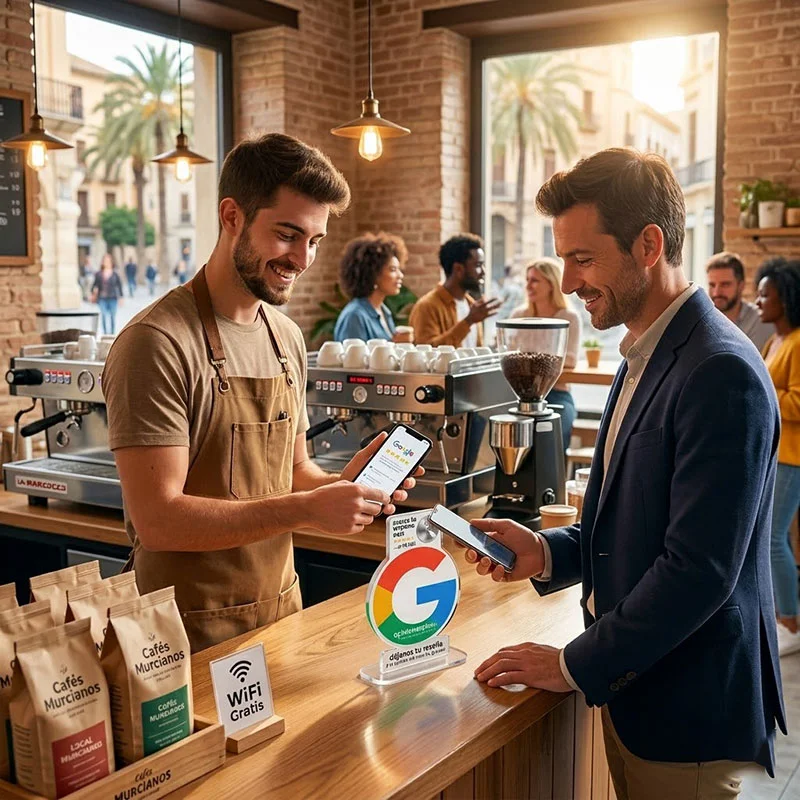Expositor NFC de metacrilato premium